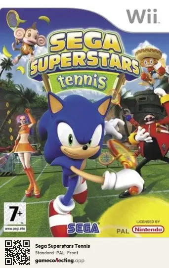 Sega Superstars Tennis Nintendo Wii, PAL box front