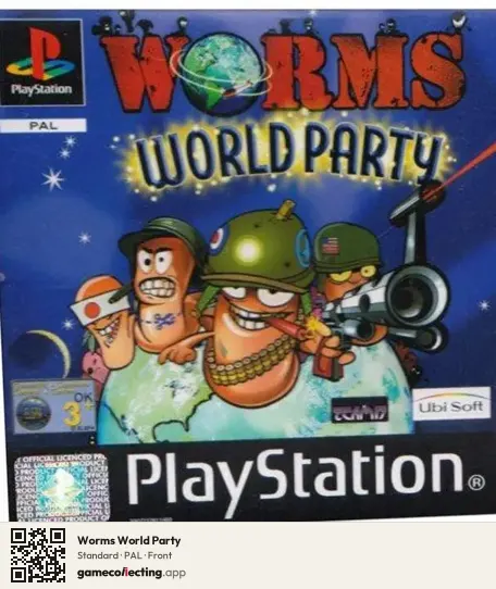 Worms World Party PlayStation, PAL box front