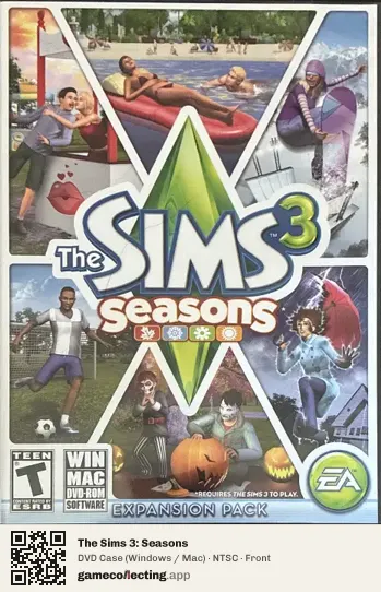 The Sims 3: Seasons Computer, NTSC box front