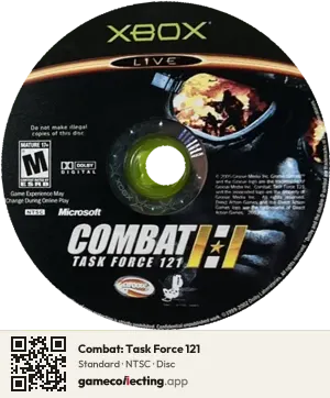 Combat: Task Force 121 Xbox, NTSC disc