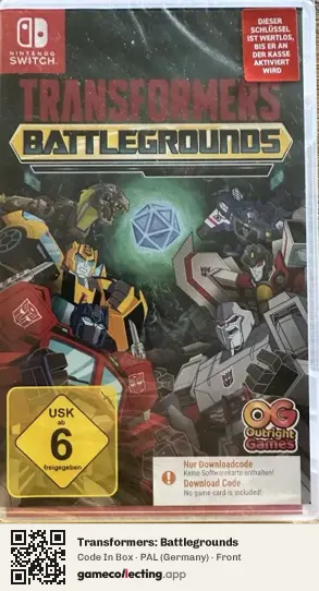 Transformers: Battlegrounds Nintendo Switch, Germany box front