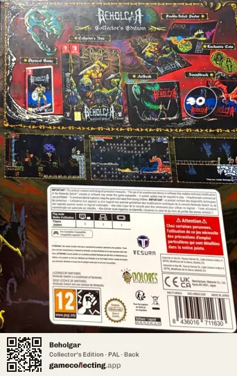 Beholgar Nintendo Switch, PAL box back