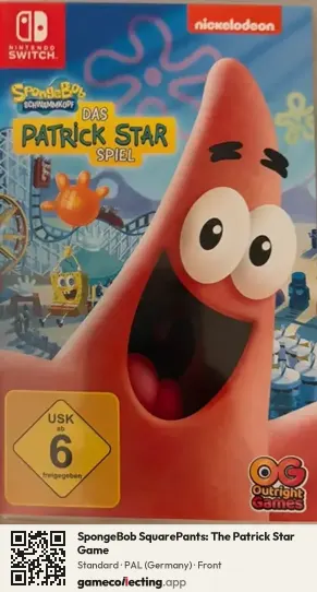 SpongeBob SquarePants: The Patrick Star Game Nintendo Switch, Germany box front
