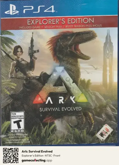 Ark: Survival Evolved PlayStation 4, NTSC box front