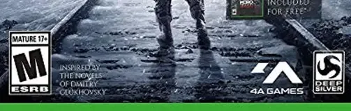 Metro Exodus, the ESRB box on its front