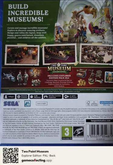 Two Point Museum PlayStation 5, PAL box back