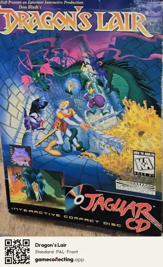 Dragon's Lair Atari Jaguar CD, PAL box front