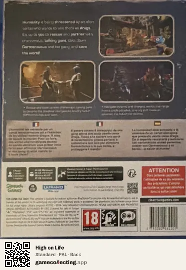 High on Life PlayStation 5, PAL box back