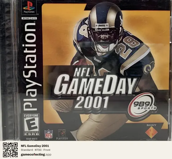 NFL GameDay 2001 PlayStation, NTSC box front