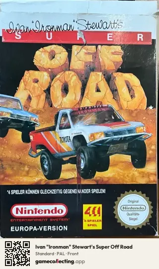 Ivan "Ironman" Stewart's Super Off Road Nintendo Entertainment System, PAL box front