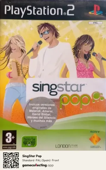 SingStar Pop PlayStation 2, Spain box front