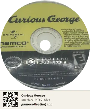 Curious George Nintendo GameCube, NTSC disc