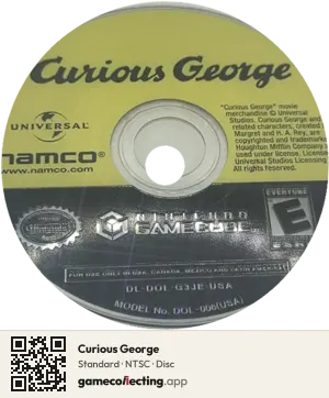 Curious George Nintendo GameCube, NTSC disc
