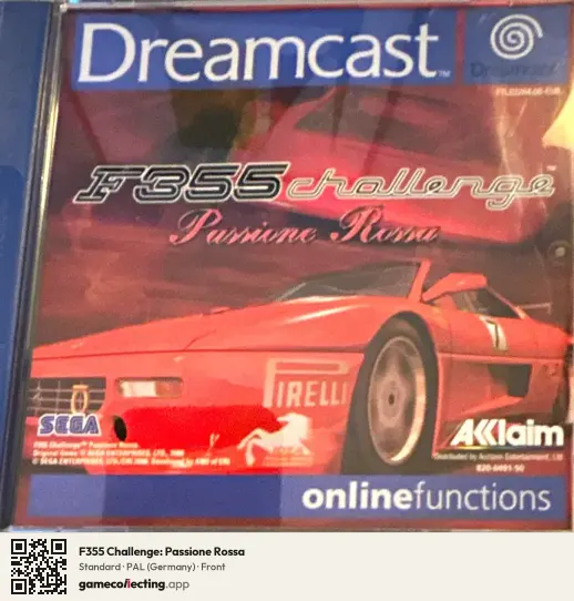 F355 Challenge: Passione Rossa Sega Dreamcast, Germany box front