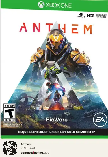 Anthem Xbox One, NTSC box front
