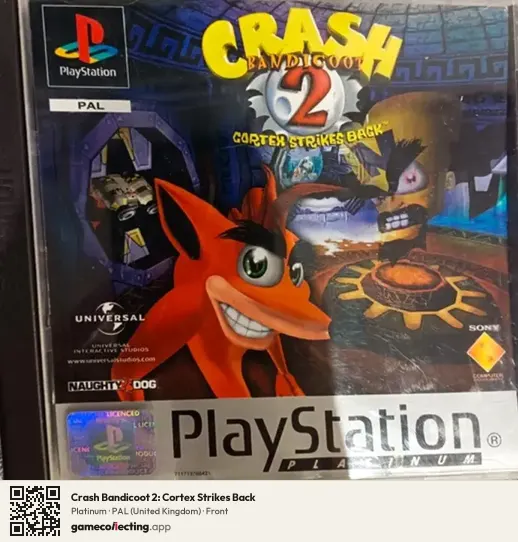 Crash Bandicoot 2: Cortex Strikes Back PlayStation, United Kingdom box front