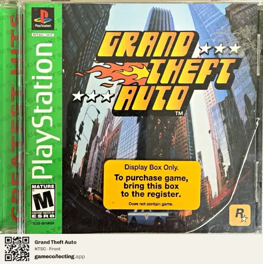 Grand Theft Auto PlayStation, NTSC box front