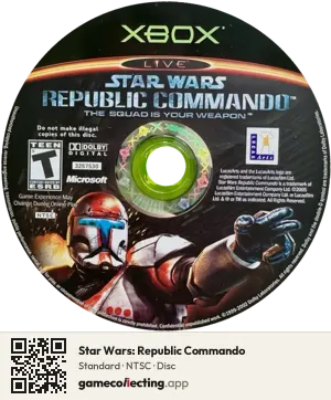 Star Wars: Republic Commando Xbox, NTSC disc