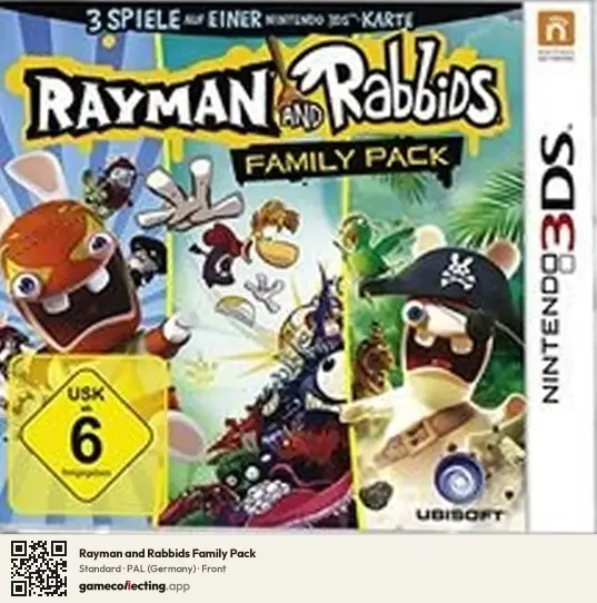 Rayman and Rabbids Family Pack Nintendo 3DS, Germany box front