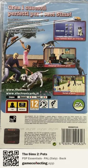 The Sims 2: Pets PlayStation Portable, Italy box back