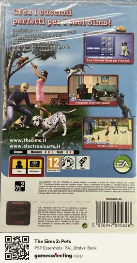 The Sims 2: Pets PlayStation Portable, Italy box back