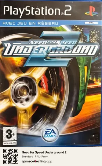 Need for Speed Underground 2 PlayStation 2, PAL box front