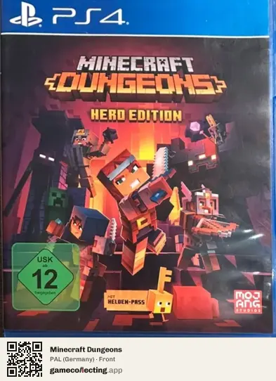 Minecraft Dungeons PlayStation 4, Germany box front