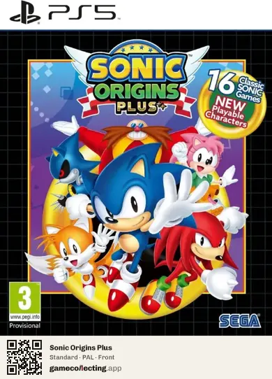Sonic Origins Plus PlayStation 5, PAL box front