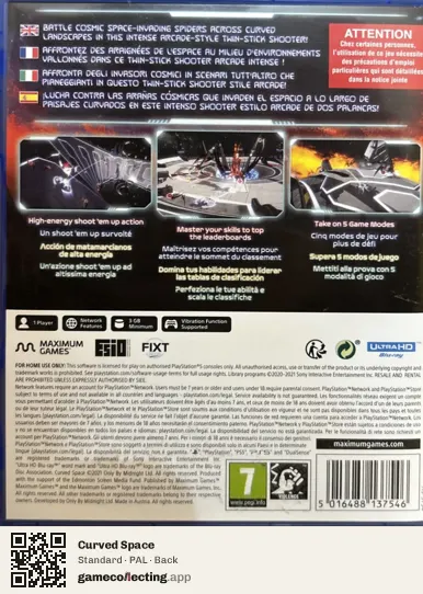 Curved Space PlayStation 5, PAL box back