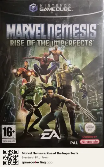 Marvel Nemesis: Rise of the Imperfects Nintendo GameCube, PAL box front