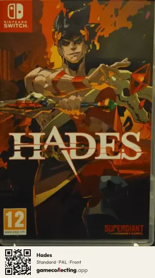 Hades Nintendo Switch, PAL box front