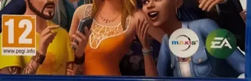 The Sims 4, the PEGI square on its front