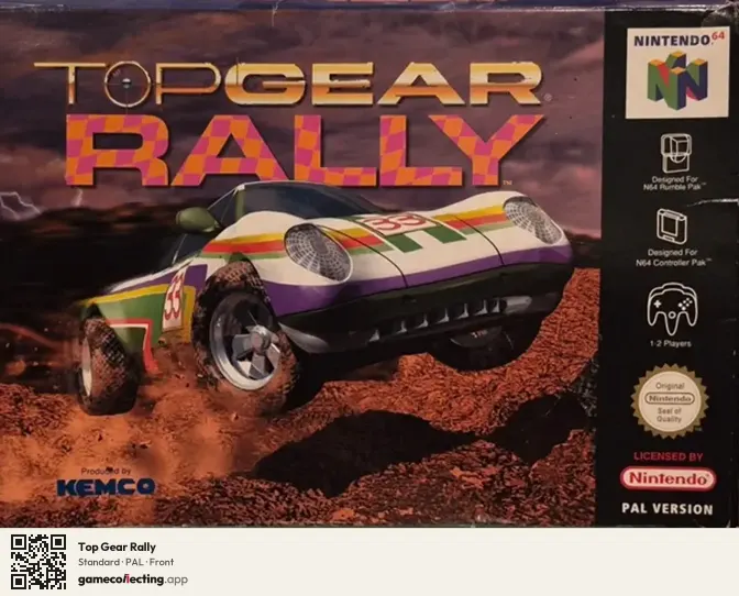 Top Gear Rally Nintendo 64, PAL box front