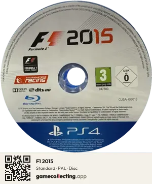 F1 2015 PlayStation 4, PAL disc