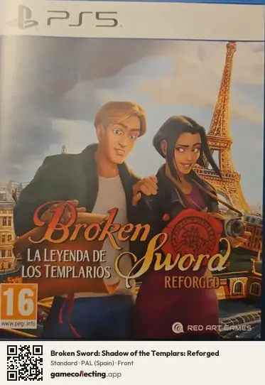 Broken Sword: Shadow of the Templars: Reforged PlayStation 5, Spain box front