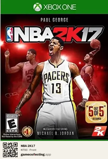 NBA 2K17 Xbox One, NTSC box front