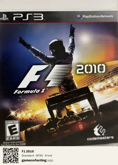 F1 2010 PlayStation 3, NTSC box front