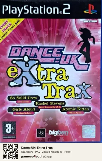 Dance UK: Extra Trax PlayStation 2, United Kingdom box front