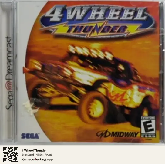 4 Wheel Thunder Sega Dreamcast, NTSC box front