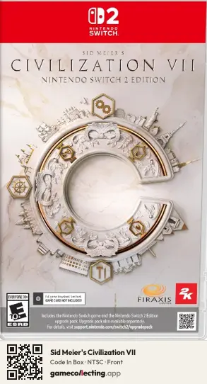 Sid Meier's Civilization VII Nintendo Switch 2, NTSC box front
