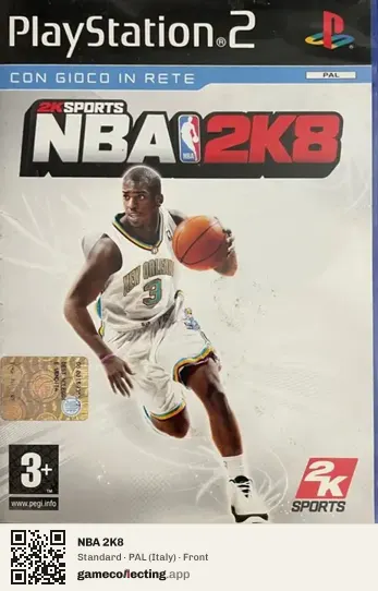 NBA 2K8 PlayStation 2, Italy box front