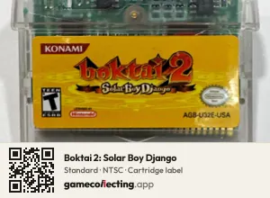 Boktai 2: Solar Boy Django Game Boy Advance, NTSC cartridge label