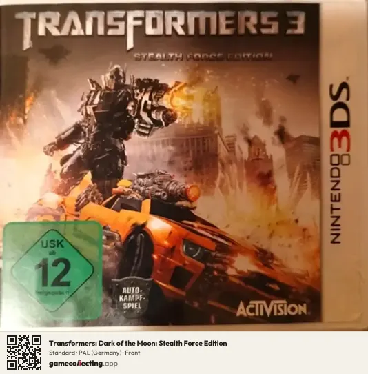 Transformers: Dark of the Moon: Stealth Force Edition Nintendo 3DS, Germany box front