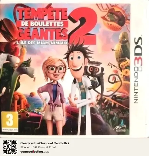 Cloudy with a Chance of Meatballs 2 Nintendo 3DS, France box front