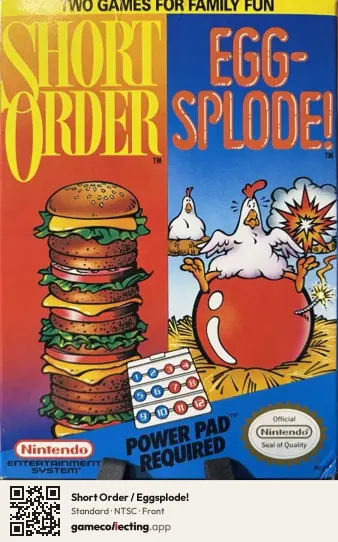 Short Order / Eggsplode! Nintendo Entertainment System, NTSC box front