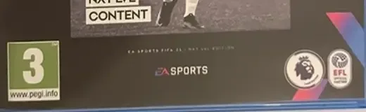 FIFA 21, the PEGI square on its front