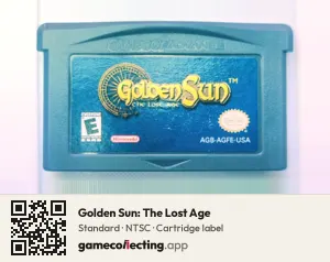 Golden Sun: The Lost Age Game Boy Advance, NTSC cartridge label