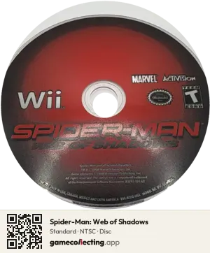 Spider-Man: Web of Shadows Nintendo Wii, NTSC disc