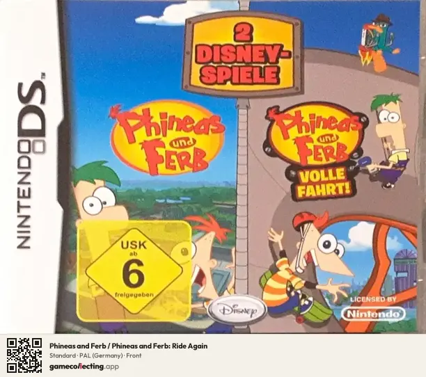 Phineas and Ferb / Phineas and Ferb: Ride Again Nintendo DS, Germany box front
