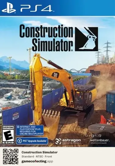 Construction Simulator PlayStation 4, NTSC box front